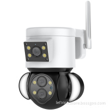 Panoramic PTZ CCTV Surveillance Dual Lens Floodlight Camera